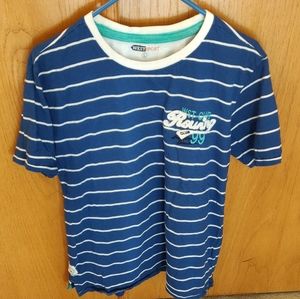 Westport blue and white striped t-shirt L men's